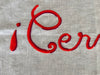 Hand Embroidered Cerveza Tea Towel