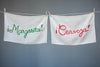 Hand Embroidered Cerveza Tea Towel