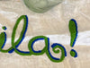 Hand Embroidered Tequila Tea Towel